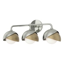 Hubbardton Forge 201375-SKT-85-84-GG0711 - Brooklyn 3-Light Double Shade Bath Sconce