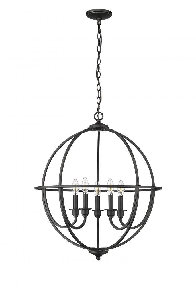 Artemis 5-Light Chandelier Ceiling Light Matte Black