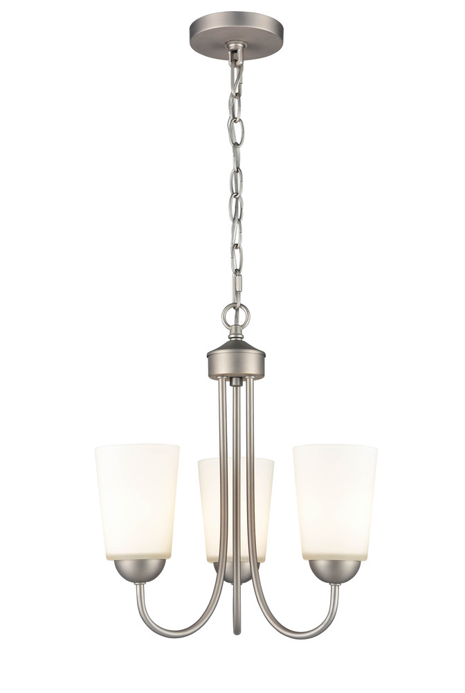 Ivey Lake 3-Light Chandelier Ceiling Light Satin Nickel