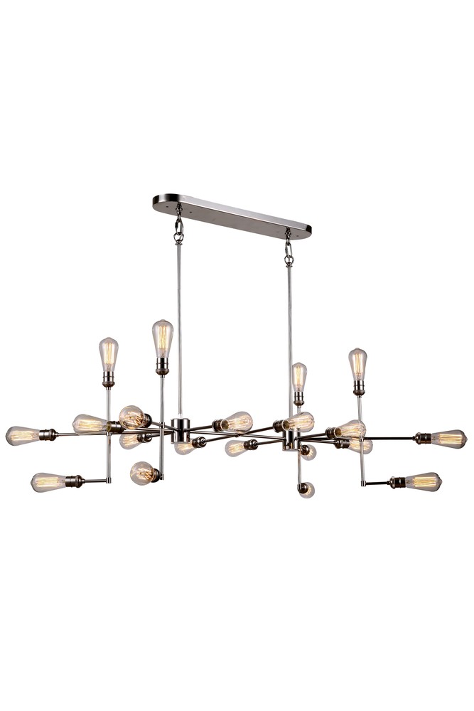 Ophelia 20 light polished Nickel Chandelier