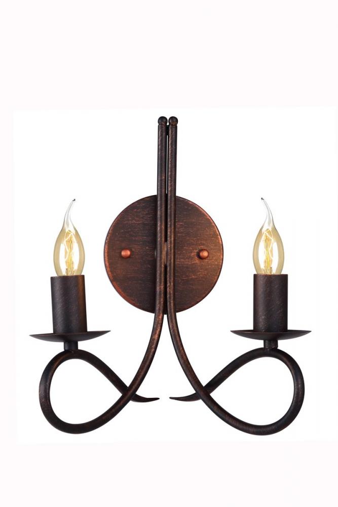 Lyndon 2 Light Dark Bronze Wall Sconce