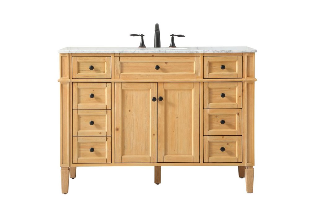 48 inch Single bathroom vanity in natural wood