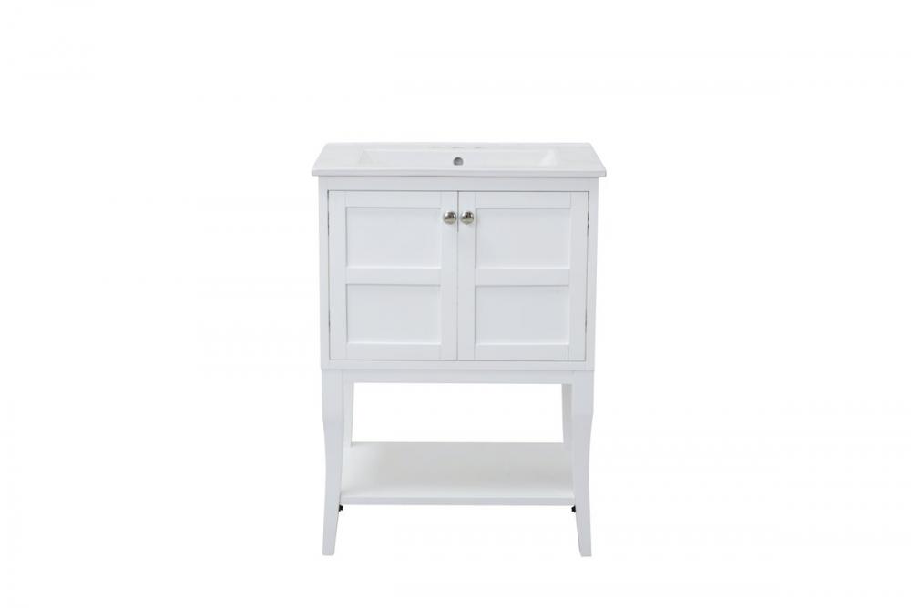 2 Doors Cabinet 24 In. X 18 In. X 34 In. In White