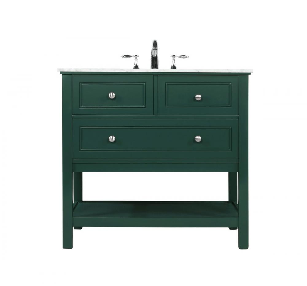 36 Inch Single Bathroom Vanity in Green