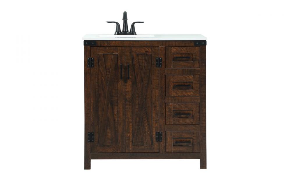 32 inch Single bathroom vanity in expresso