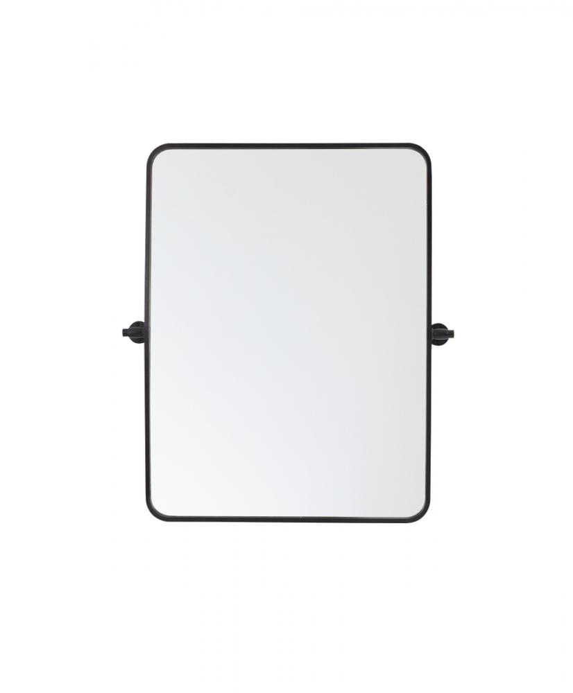 Soft corner pivot mirror 20x24 inch in silver