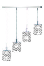 Elegant 1284D-O-S-CL/SS - Mini 4 light Chrome Pendant