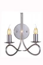 Elegant 1452W9PN - Lyndon 2 light polished Nickel Wall Sconce