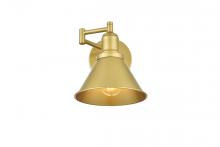 Elegant LD7326W7BRA - Judson 1 Light Brass Swing Arm Wall Sconce