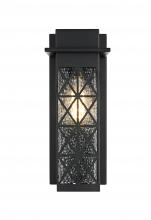 Elegant OD361W13BK - Wildey 7 inch Outdoor Pendant in Black