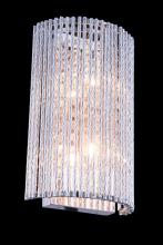 Elegant V2092W7C/RC - Influx 2 Light Chrome Wall Sconce Clear Royal Cut Crystal