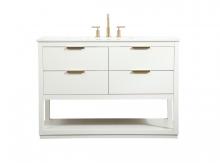 Elegant VF19248WH - 48 Inch Single Bathroom Vanity in White