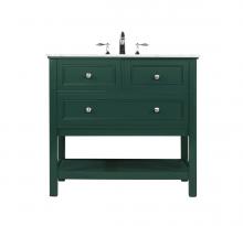 Elegant VF27036GN - 36 Inch Single Bathroom Vanity in Green