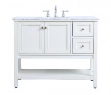 Elegant VF27042WH - 42 In. Single Bathroom Vanity Set in White