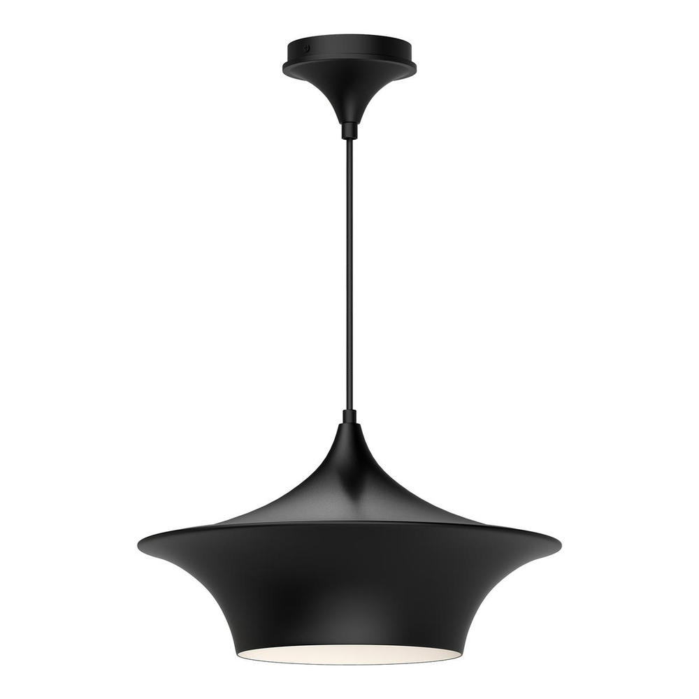 Emiko 16-in Matte Black 1 Light Pendant