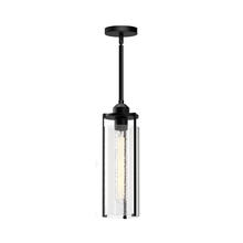 Alora Lighting PD536107MBWC - Belmont 7-in Clear Water Glass/Matte Black 3 Lights Pendant