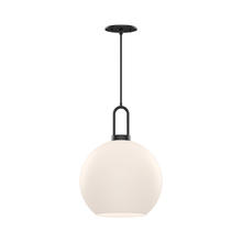 Alora Lighting PD601710MBOP - Soji 10-in Matte Black/Opal Matte Glass 1 Light Pendant