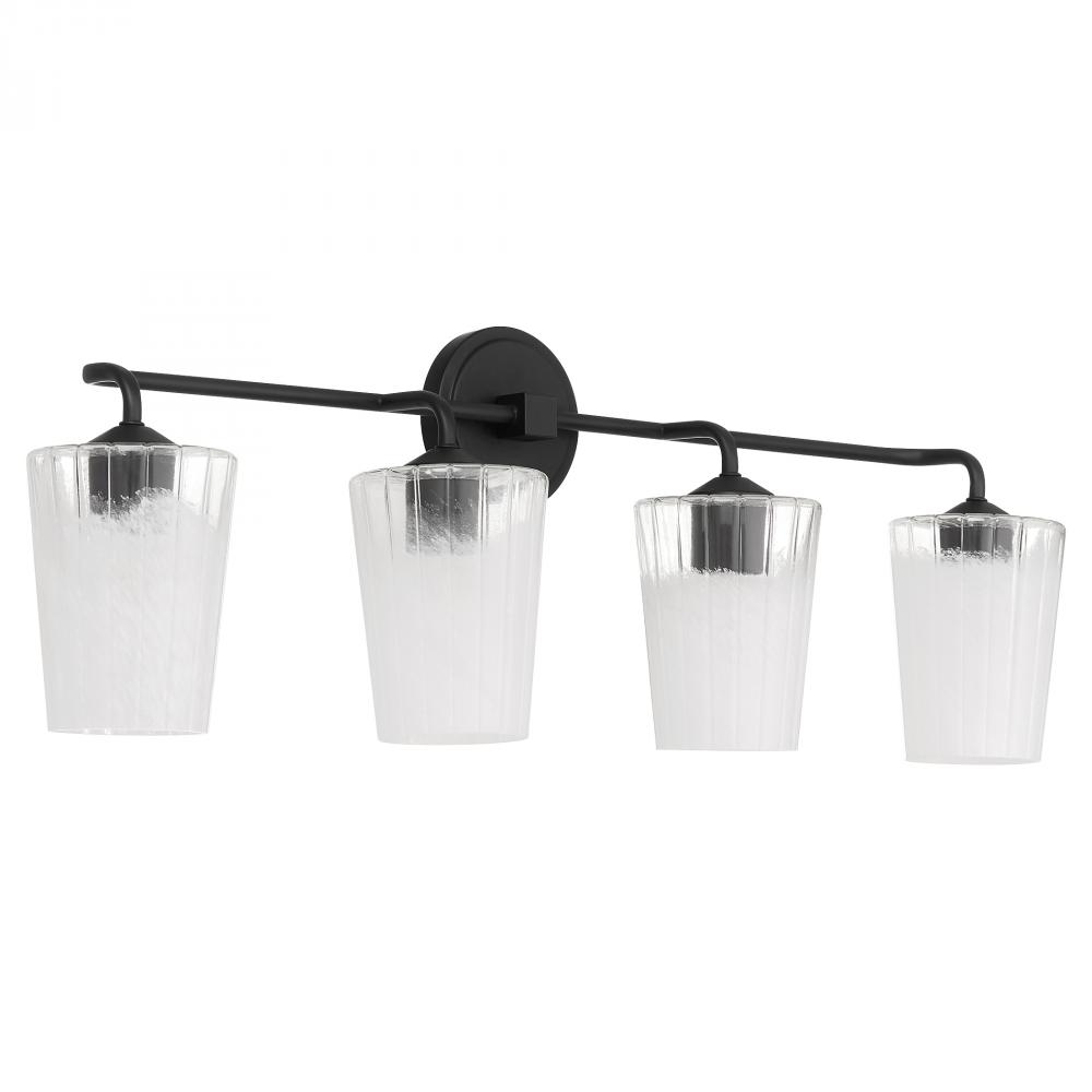 Providence 4 Light Vanity, Matte Black