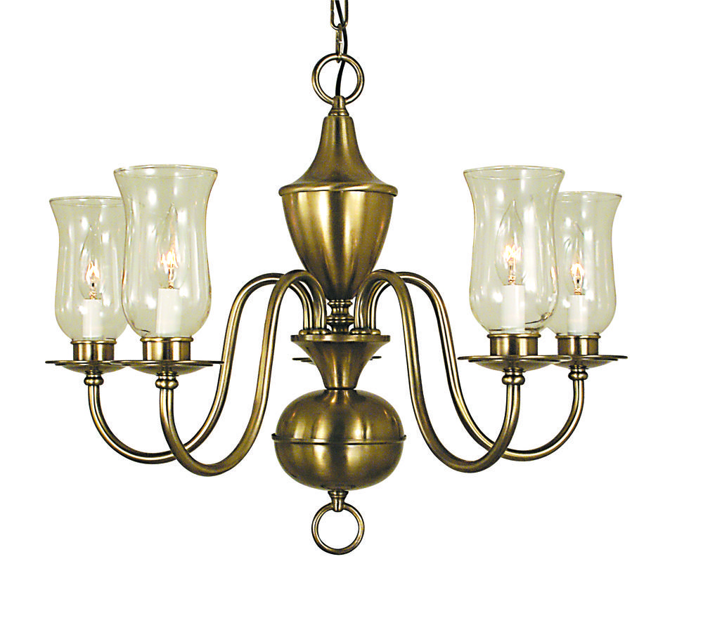 5-Light Matte Black Jamestown Dining Chandelier