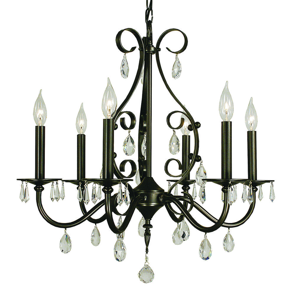 6-Light Brushed Nickel Liebestraum Dining Chandelier