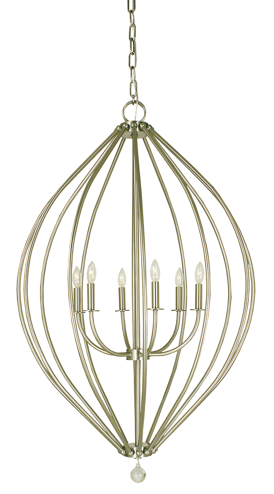 6-Light Brushed Nickel Chandelier