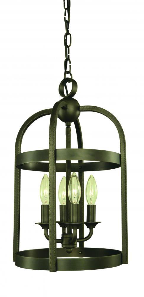 4-Light Iron Heidelberg Mini Chandelier