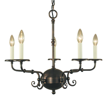 Framburg 2375 BN - 5-Light Brushed Nickel Jamestown Dining Chandelier