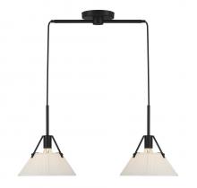 Savoy House Meridian M100108MBK - 2-Light Linear Chandelier in Matte Black