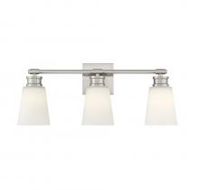 Savoy House Meridian M80055BN - 3-Light Bathroom Vanity Light in Brushed Nickel