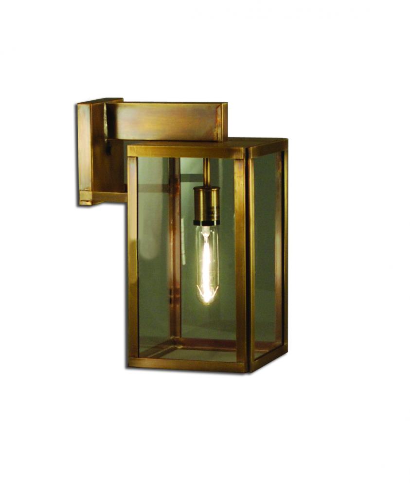 Midtown Small Wall Bracket Raw Brass 2 Candelabra Sockets Clear Glass