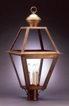 Northeast Lantern 1073-DAB-LT3-CLR - Post Dark Antique Brass 3 Candelabra Sockets Clear Glass