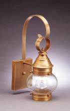Northeast Lantern 2011-AB-MED-CSG - Onion Wall No Cage Antique Brass Medium Base Socket Clear Seedy Glass