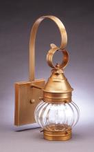 Northeast Lantern 2011-VG-MED-CLR - Onion Wall No Cage Verdi Gris Medium Base Socket Clear Glass