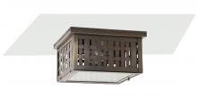 Northeast Lantern 4404W-DAB-MED2-CSG - Weave Medium Flush Dark Antique Brass 2 Medium Base