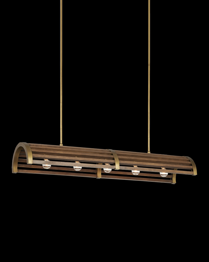 Woodbine Chestnut Rectangular Chandelier