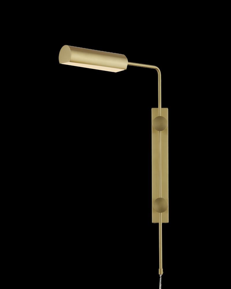 Satire Brass Swing-Arm Wall Sconce