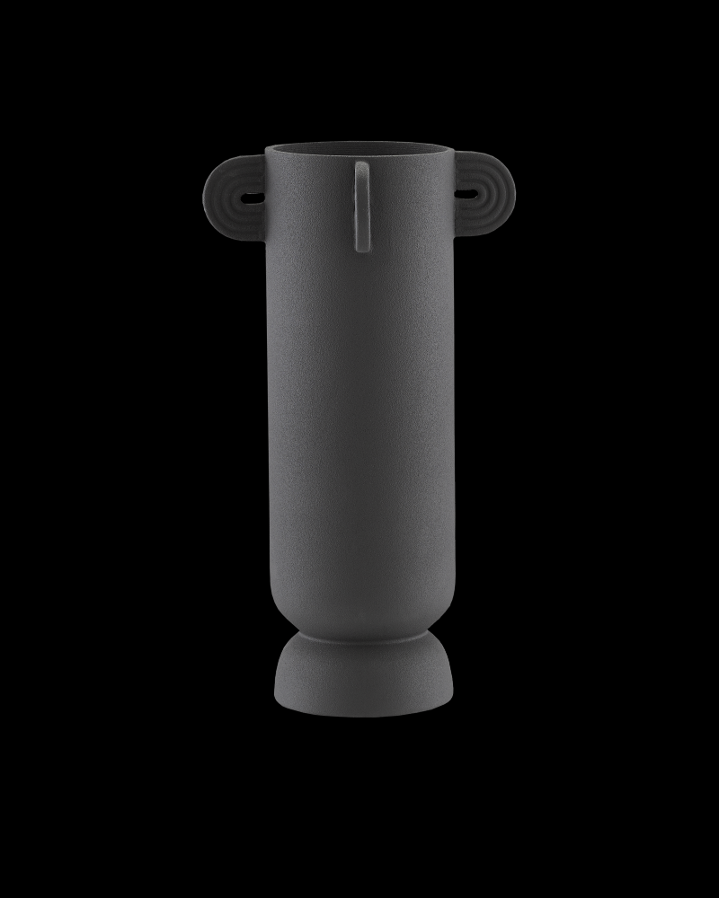 Happy 40 Tube Black Vase