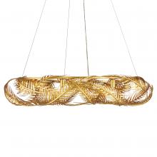 Currey 9000-0937 - Queenbee Palm Gold Ring Chandelier
